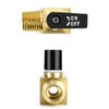 QWORK Air Compressor Valve, 2 Pack, Brass Mini Ball Valve,