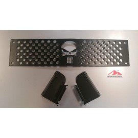 Mountains2Metal Punisher Skull Editon Powder Coated Black Bumper Grille Insert Compatible with 2015-2019 Chevy Silverado 2500 3500 HD M2M #400-110-1