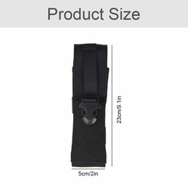 Flashlight Holster Bag Holder - Tactical Torch Case Holder Torch Case Cover Hanging on Belt as Bag Flashlights Approx. 3 x 23 x 5 mm
