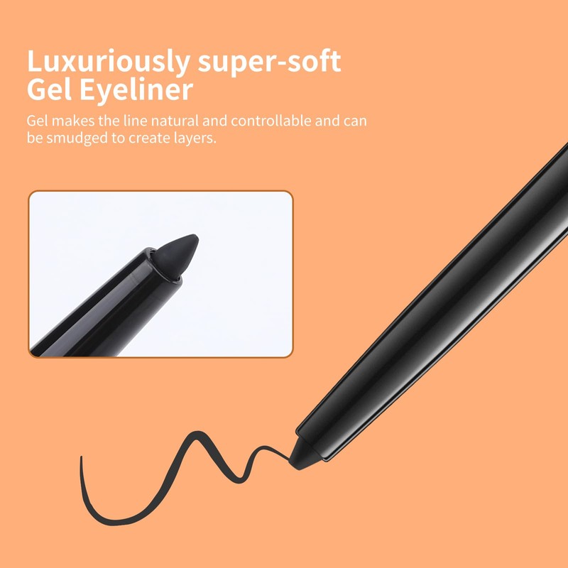 Docolor Eyeliner Gel Pen Ultrapigmented Waterproof Smudge-proof Gel Eyeliner Pen