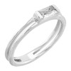 Silpada 'Baguette Stack' Cubic Zirconia Ring in Sterling Silver, Size