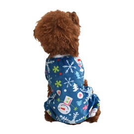CuteBone Soft & Stretchy Dog Christmas Pajamas - Cozy Pet Jammies Breathable Jumpsuit for Small Dogs - All-Season Comfy Outfit Easy-On Pullover Design - Keeps Pets Warm & Comfortable P85L