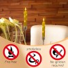 6.5 Inches Primitive Real Wax LED Flameless Short Candlesticks Hand
