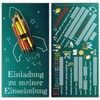 BREITENWERK 12 Invitation Cards Set Rocket – School Invitation Cards