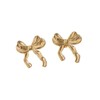 Solid 925 Sterling Silver Bow Stud Earrings for Women Girls