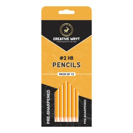 Creative WRYT Wood-Cased #2 Pencils 12 Pack, Pre-sharpened, HB Lead for Classroom, Office, and Drawing, Eco-Friendly, Break-Resistant, Smooth Writing, Yellow