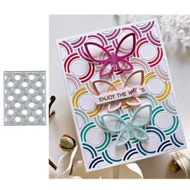 Circle Rectangle frame Metal Die Cuts,Flower Frame Square Net Card Cutting Dies Cut Stencils DIY Scrapbooking Album Decorative Embossing Paper Dies Festival Card Making