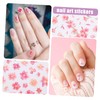Baluue 4sets Easy Apply Nail Stickers Cherry Flower Nail Art