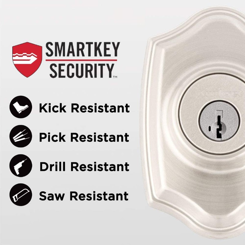 Kwikset Belleview Front Door Lock Handle and Deadbolt Set, Entry