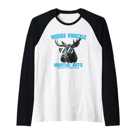 Moose Knuckle Martial Arts Adult Humor Moose Knuckle Raglan Baseball Tee