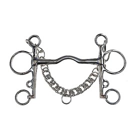 Korsteel Stainless Steel Cambridge Mouth Pelham Bit, 5.5"
