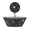 Unique New Year Confetti Cupcake Kit, 2", Black