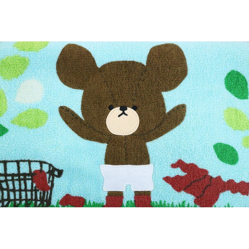Marushin 4335006000 Face Towel, Bear's School, 13.4 x 31.5 inches