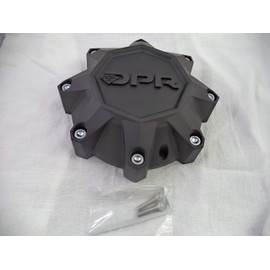 DPR Wheels Flat Black/Black Logo Custom Wheel Center Cap # A01-Z-CAP Tall (1)