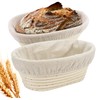 TAPANFAI 2 Pack Oval Bread Proofing Basket, 10 inch Sourdough
