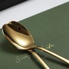 Gold Dinner Spoons, Kyraton 6 Pieces 19 cm Stainless Steel