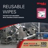 WypAll PowerClean X80 Cloths Heavy Duty Wipes (41055), Jumbo, Extended