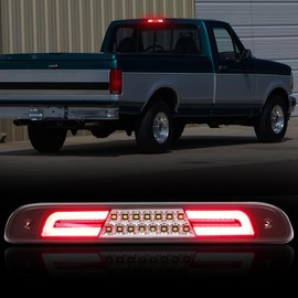 HTZCMOTO LED 3rd Third Brake Light Compatible with 1994-1996 F150 F250, 1997 F250 HD, 1994-1997 F350, 1992-1996 Bronco, Rear Brake Light Cab Cargo Lamp, Clear Len