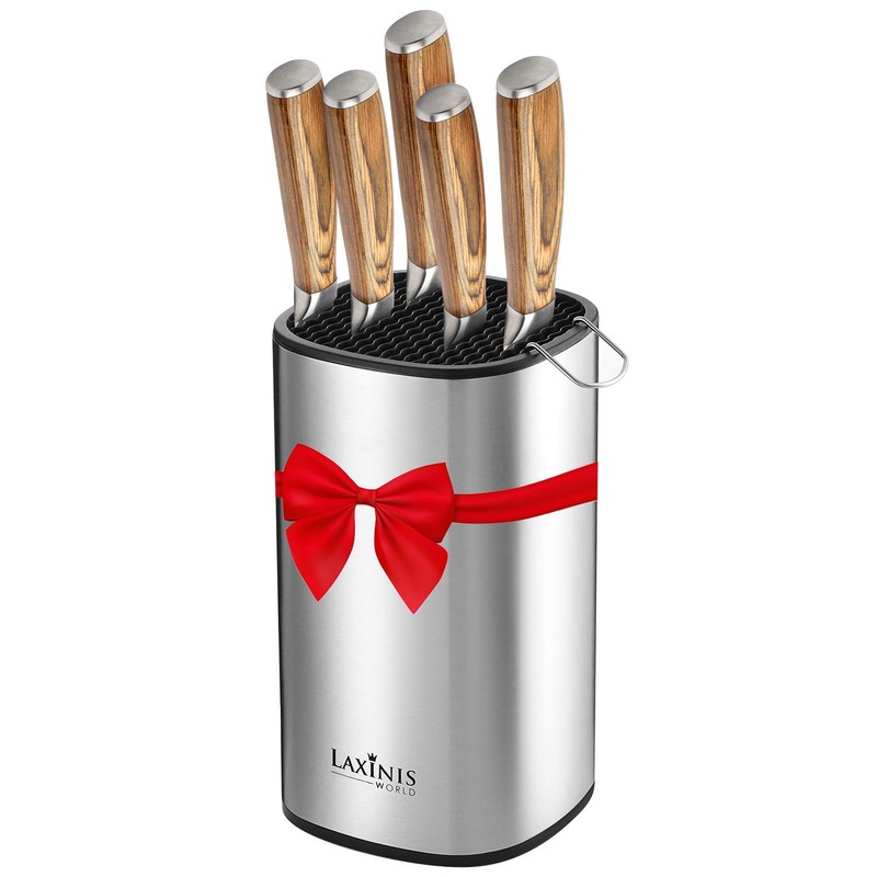 Universal Knife Block, Stainless Steel Knife Holder, Knife Organizer, Modern