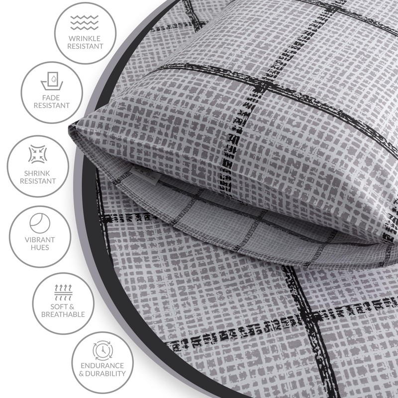 Pamposh Double Duvet Set Premium Brushed Microfiber Duvet Cover Double