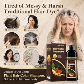 Champú para teñir el cabello 3 en 1, champú para teñir el cabello de larga duración con ingredientes a base de hierbas, champú para teñir el cabello mágico instantáneo, champú de fácil aplicación