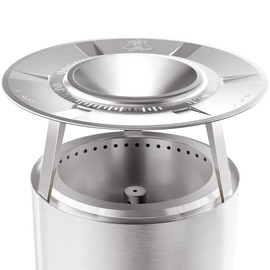 Heat Deflector for Solo Stove Bonfire: Portable 304 Stainless Steel Bonfire Heat Deflector - Fire Pit Heat Diffuser for Solo Stove Accessories Easy to Install & Remove Detachable Legs - 24.5 x 12 in