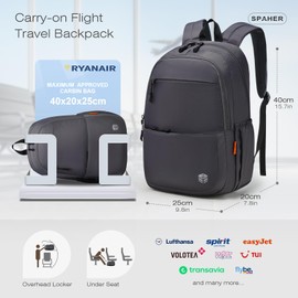 SPAHER Ryanair 40x20x25 Cabin Bags Underseat Foldable Backpack Lightweight Small Rucksack 20L Waterproof Travel Daypack Packable Backpack Sports Bags for Men Women Outdoor Hiking Camping Green