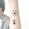 Oottati 2 Sheets Small Tiny Temporary Tattoo Stickers Throns Spider