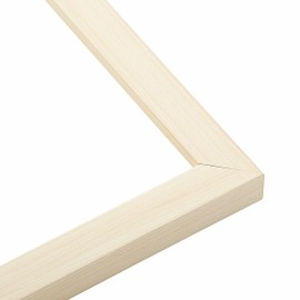 Poster Palooza 18x18 Frame Off-White Cream Natural Wood Picture Frame | 0.75 Inch Moulding Width | Includes UV Acrylic Plexiglass, Foam Board Backing & Hanging Hardware