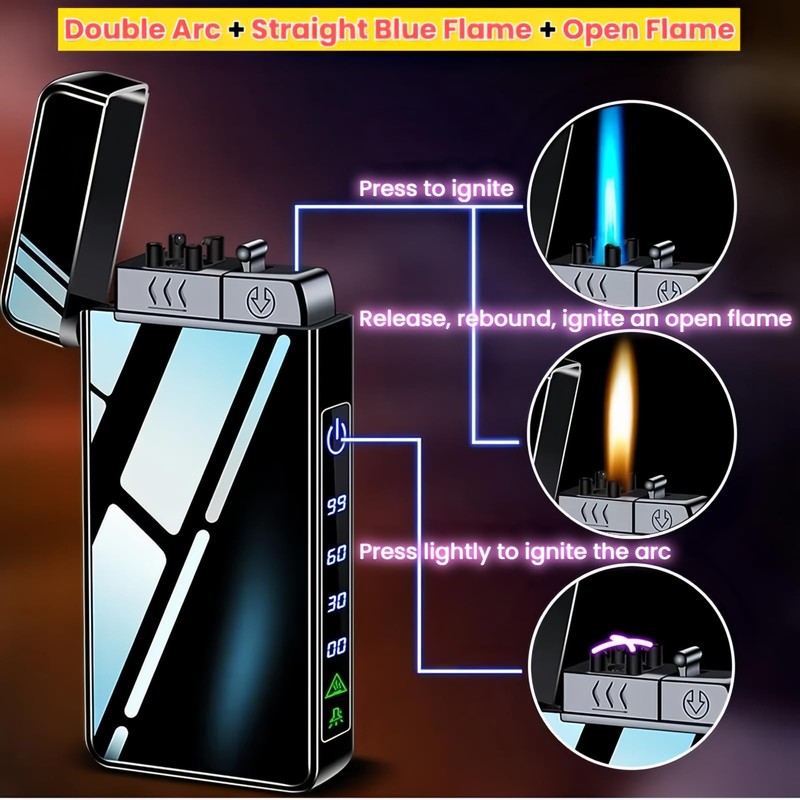 NINSI Torch Lighter, Butane Torch Soft Flame Plasma Dual Arc