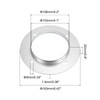 PATIKIL 4" Duct Connector Flange, Metal Straight Pipe Exhaust Flange