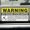 Warning GPS Tracking System Equipped Car Sticker 4x2 Inches Anti-Theft