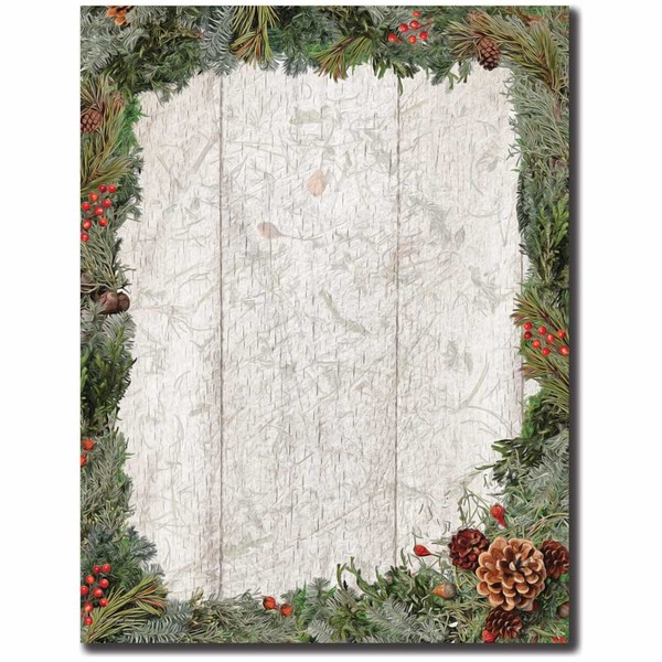 Holiday Wreath Letterhead Laser & Inkjet Printer Paper, 100pk
