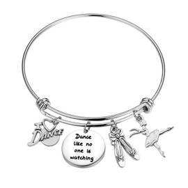 bobauna Dance Bracelet I Love Dance Bracelet Dance jewelry Gift for Dancer (dance bracelet)