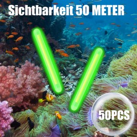 BDBFPAN Pack of 50 Glow Sticks Fishing, Mini Glowing Sticks, Easy to Carry, Multifunctional Mini Sticks, Suitable for Outdoor Fishing and Helpful Tools for Fishing
