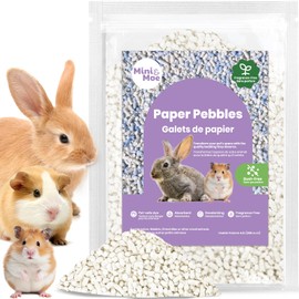 mini&moe Guinea Pig Bedding Hamster Bedding Paper Pellet Bedding: Odor Control & Moisture Absorbent Natural Paper Pellet Bedding - for Small Animal Guinea Pigs,Rabbits Bedding 3.96lb