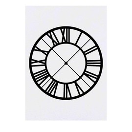 'Roman Numeral Clock Face' Temporary Tattoo - Water Resistant, Skin-Safe, Non-Toxic Transfer (TO00021378)