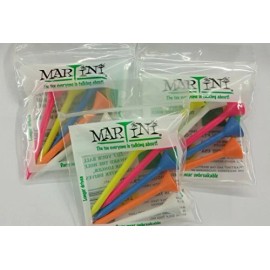 Martini Golf Tees Assorted 3-1/4'' Standard (3 packs of 5)