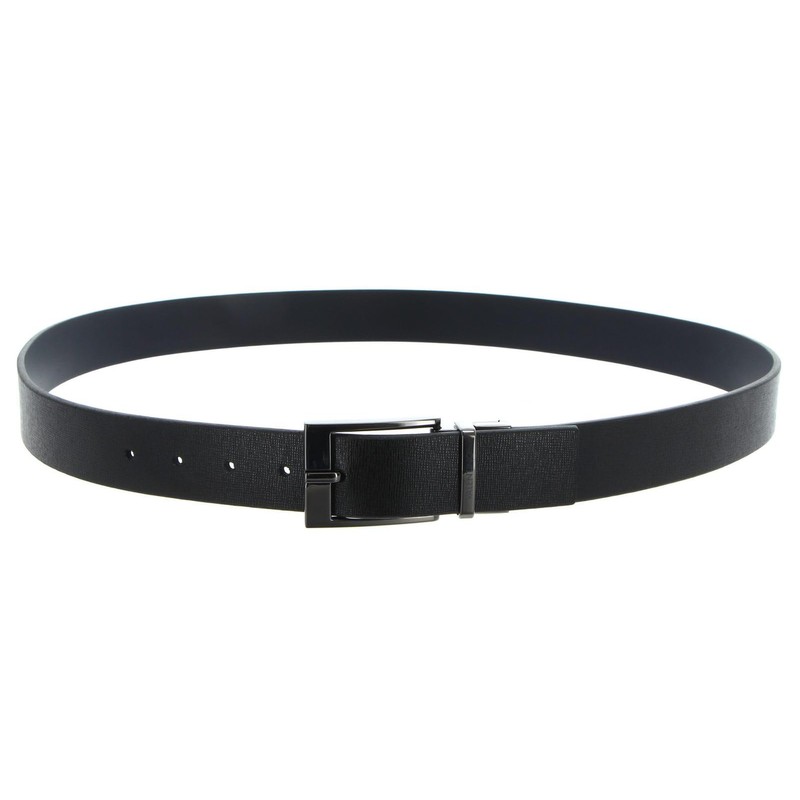 VALENTINO Icaro Classic Men's Belt W95 Nero/Blue, Nero / Blu
