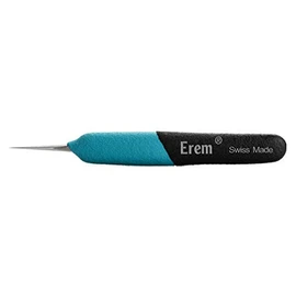 Weller Erem E5SA Ergonomic Precision Tweezers with Straight, Very Fine Tips for Gripping Fine Wires, Heat-Insulated, Soft Foam Handles, ESD Safe