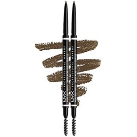 NYX Professional Makeup Micro Brow Pencil Double Pack Double Sided with Retractable Eyebrow Pencil and Brush, Vegan Formula, Shade: Ash Brown