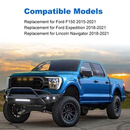 JDMON Engine Coolant Reservoir Tank w/Cap Replacement for Ford F150 V6 2.7L 3.3L 3.5L V8 5.3L 2015-2021, Expedition Lincoln Navigator 2018-2021 3.5L Expansion Tank Replacement for 603-318 FL3Z-8A080-A