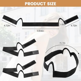 2 bandas para peluca con encaje frontal y cortes en forma de C para las orejas, sin dolor, cómodas y resistentes.