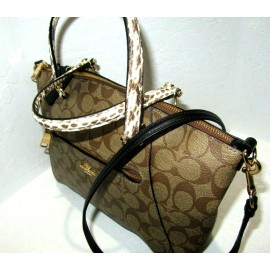 Coach New C4293 Prairie Mix Signature Khaki Zip Satchel Crossbody Bag NWT $378