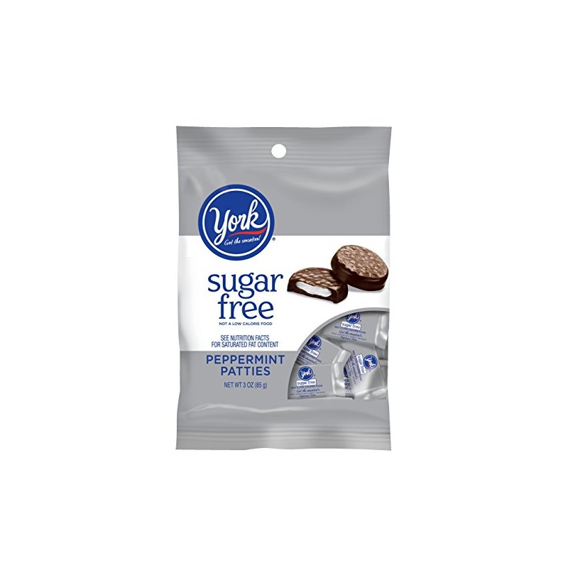 York Sugar Free Peppermint Pattie, 3-Ounce (Pack of 6)