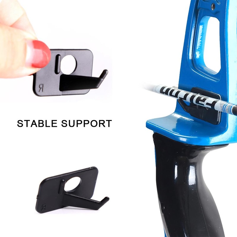 WeddHuis Set of 6 Arrow Rests Black Plastic Right Handed