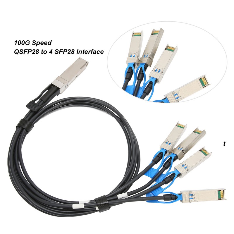100G QSFP28 DAC Cable 1 Meter Transmission Distance QSFP28 to