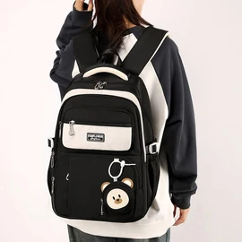 ZESU Korean Backpack, Large Capacity, Students, High School Students, Women's, Elementary School, Middle School, Girls, Commute, Backpack, Lightweight, Casual Bag, Travel, School, Outdoor Activities,
