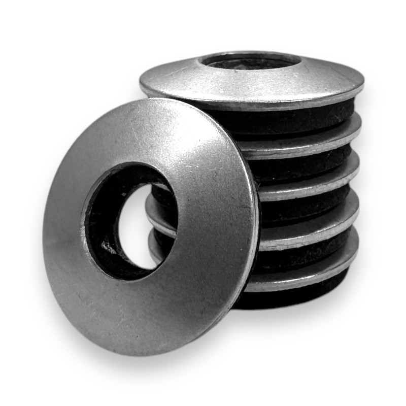 100 Qty #8 Stainless Steel EPDM Bonded Sealing Neoprene Rubber