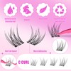Self-Adhesive Eyelashes Kit 120PCS Reusable No-Glue Lashes Natural 10-13mm C